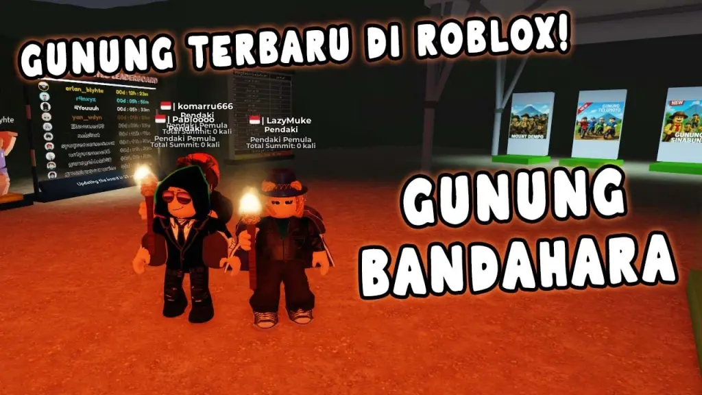 Map Gunung Roblox dengan Fitur Gendong Gunung Bandahara